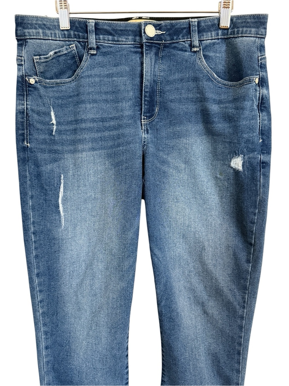 Democracy “Ab”Technology Cropped Frayed Hem Jeans Women’s Size 12 - Picture 2 of 13